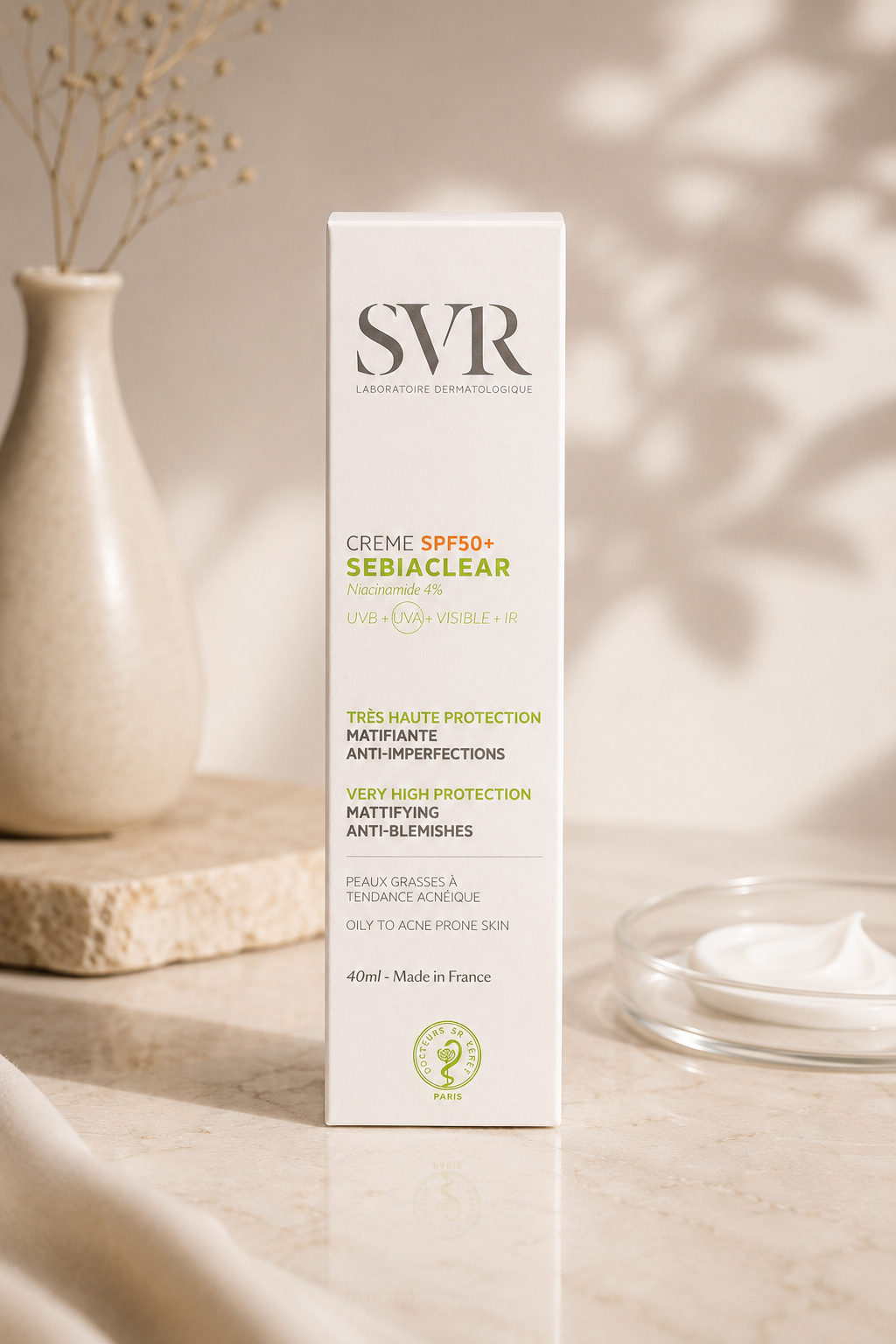 Crème-SPF50-Sebiaclear Crème SPF50+ Sebiaclear - Image 1